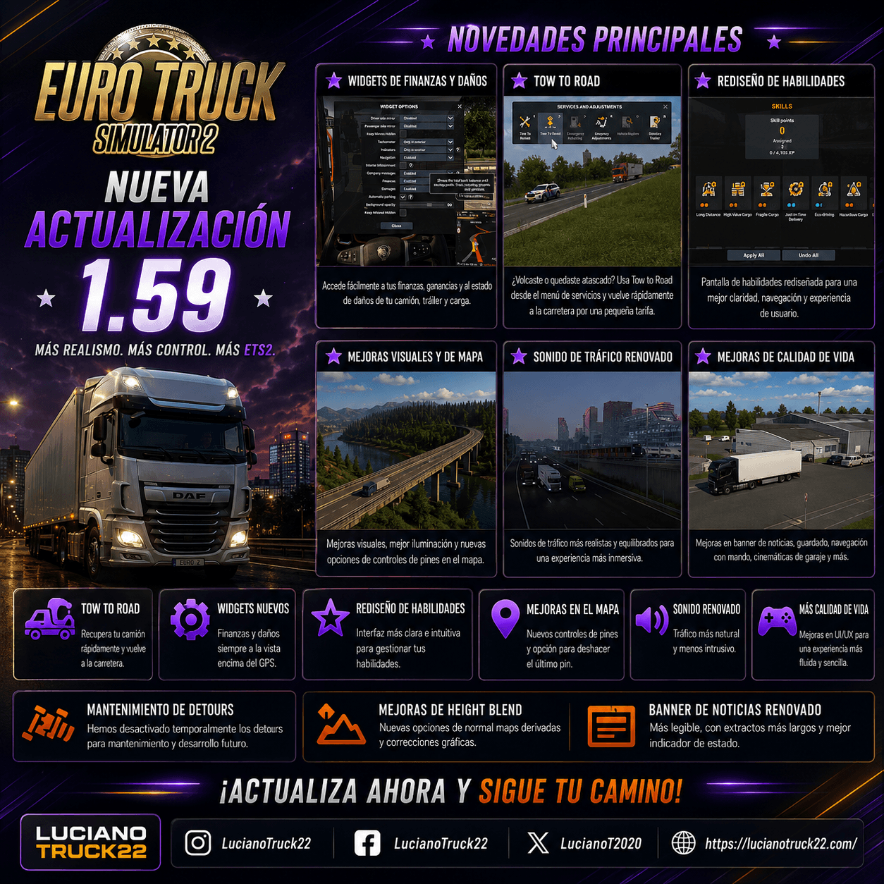 🚛 Euro Truck Simulator 2 1.59 ya Disponible: Todas las Novedades de la Nueva Actualización