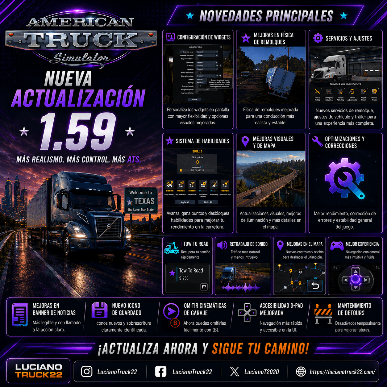 🚛 American Truck Simulator 1.59 ya Disponible: Todas las Novedades de la Nueva Actualización